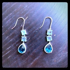 Blue Nile sapphire & topaz earrings